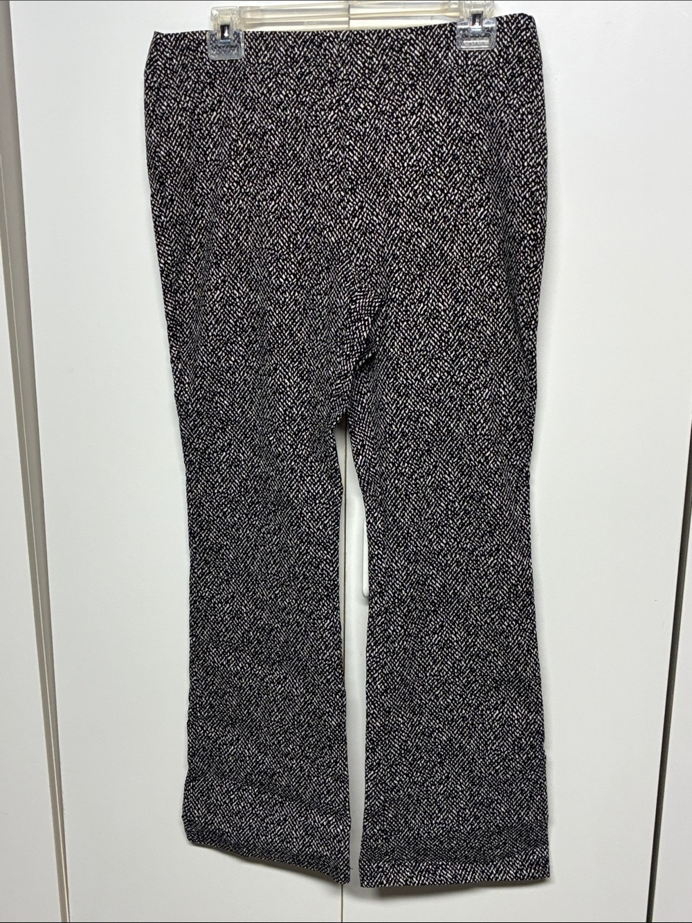 Stylish Black and White Tweed Women's Pants